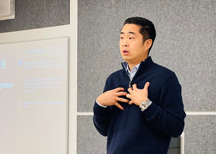 Wealth Management Advisor Richard Woo presenting finance topics